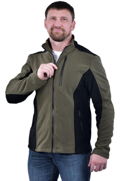 Толстовка «КУР 750» флис хаки с чёрным